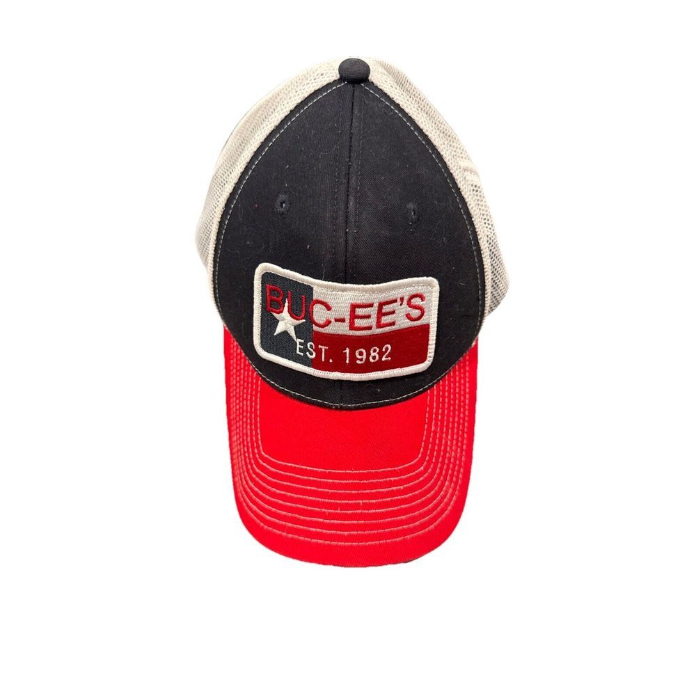 Buc-ee's Trucker Hat 1982 Red/White/Blue Texas Flag Snapback Mesh